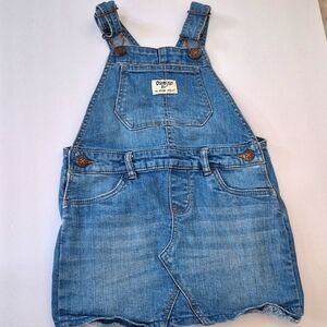 OshKosh B'gosh Blue Denim Overall Dress 3T